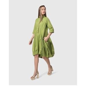 Urban By Alembika Urban Sheridan Wonderful Green Cotton Dress US 6-8 NWT